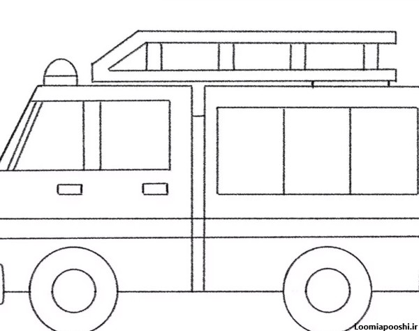 عکس های نقاشی ماشین اتش نشانی