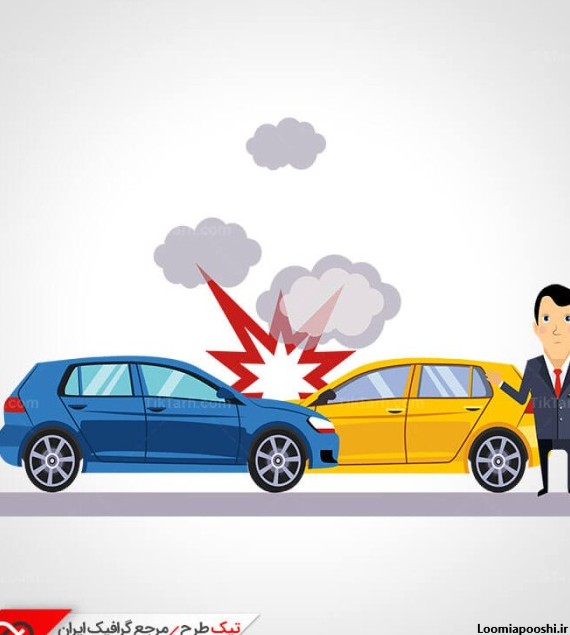 عکس تصادف ماشین انیمیشن