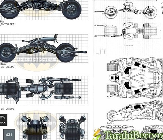 عکس نقاشی موتور بتمن