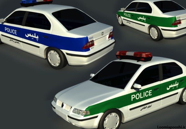 عکس ماشین پلیس سمند
