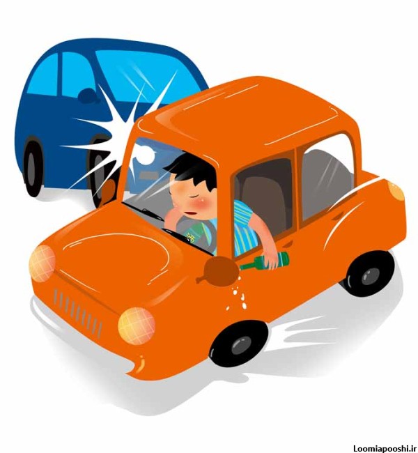 عکس تصادف ماشین کارتونی